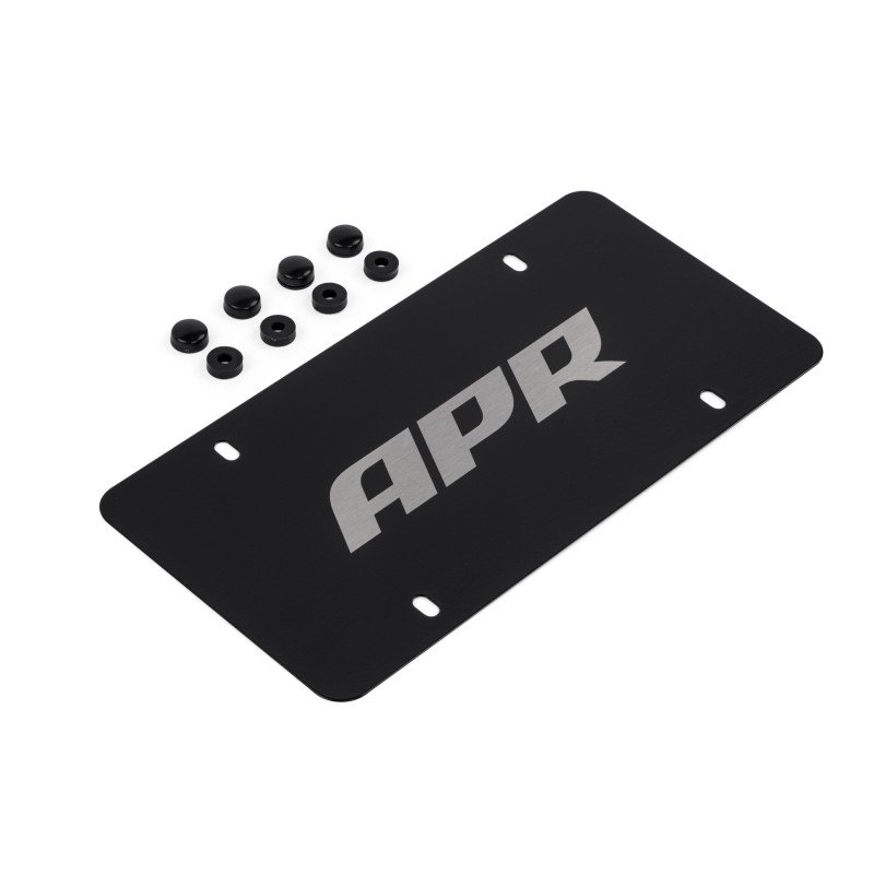 APR LICENSE PLATE - SILVER ON BLACK