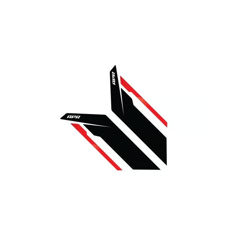 APR Sideburn Sticker-Black/Red